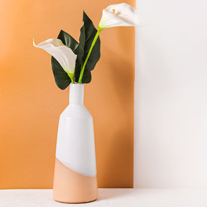 (Tall Bottle) Half-Dipped Pottery Vase
