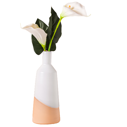 (Tall Bottle) Half-Dipped Pottery Vase
